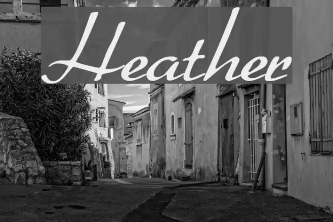 Heather Font examples
