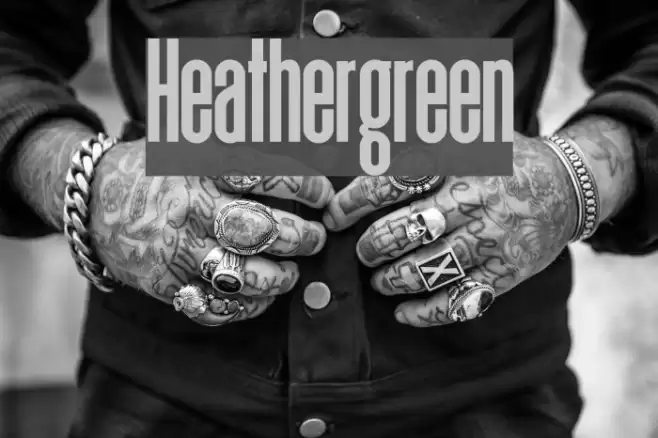 Heathergreen Font examples