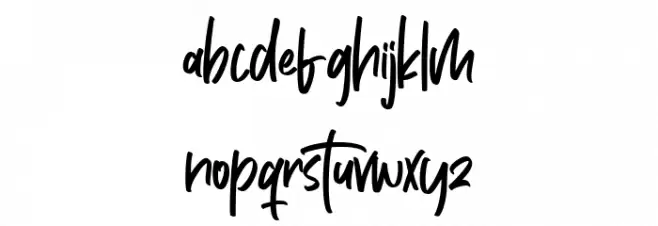 Heathers Free Regular Schriftart Kleinbuchstaben