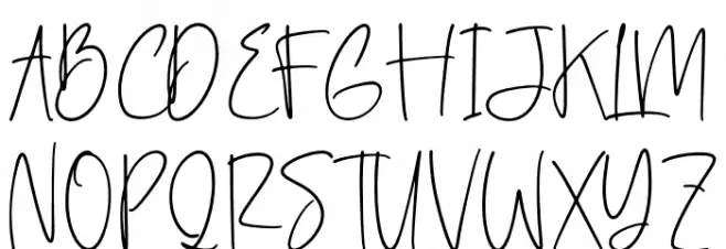 Heathilery フォント 大文字