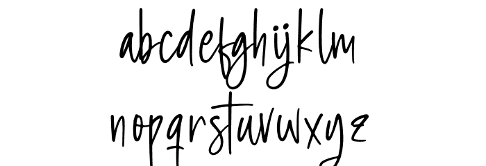 Heathilery Font LOWERCASE