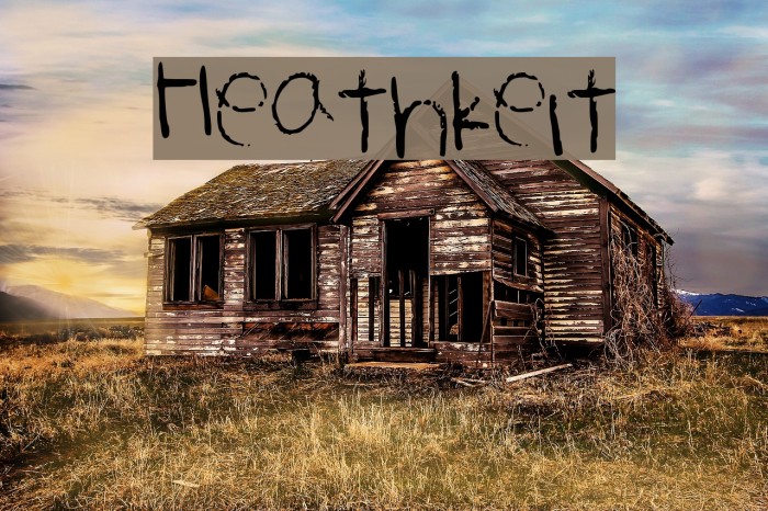 Heathkeit Font examples