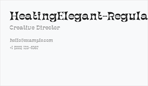 HeatingElegant-Regular Business Card