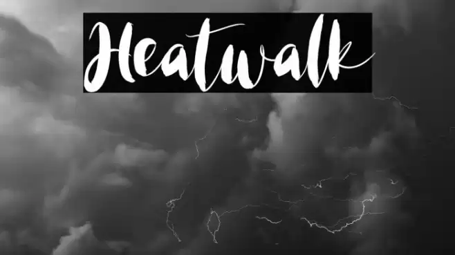Heatwalk Font examples