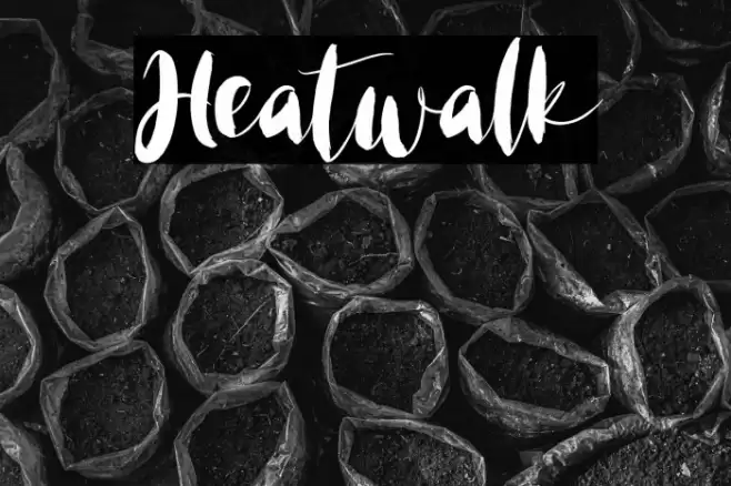 Heatwalk Font examples