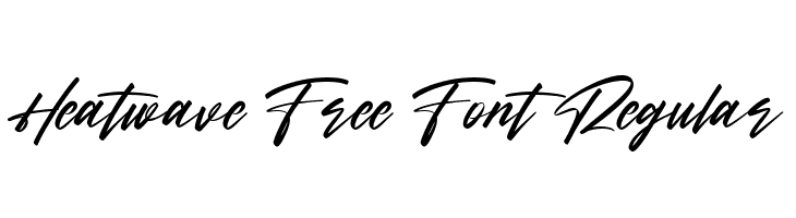 Heatwave Free Font Regular  フリーフォントのダウンロード