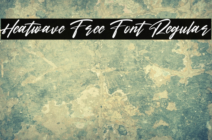Heatwave Free Font Regular Example 2