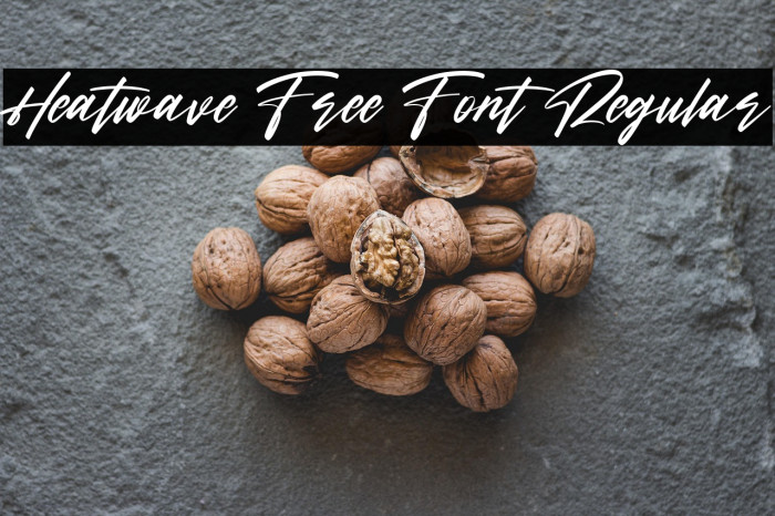 Heatwave Free Font Regular Example 3
