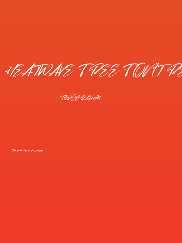Heatwave Free Font Regular Poster