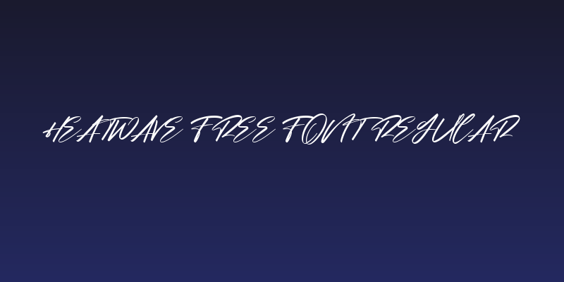 Heatwave Free Font Regular Social Header