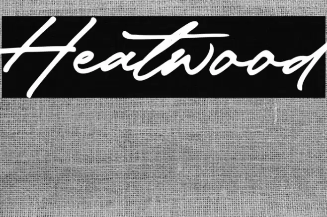 Heatwood Font examples