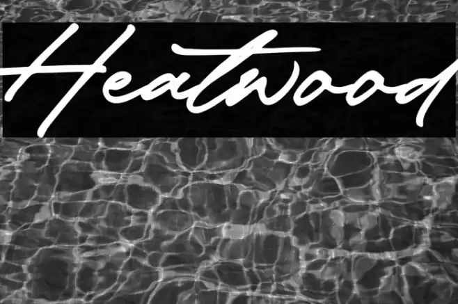 Heatwood Font examples