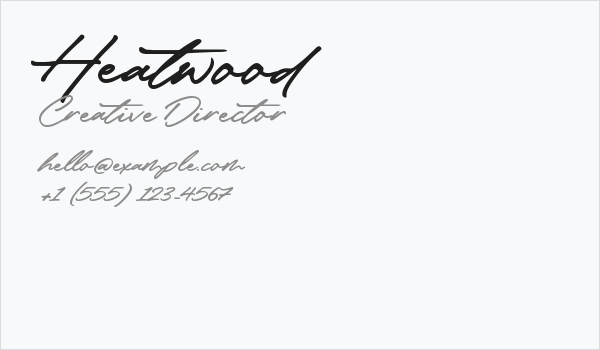 Heatwood Business Card
