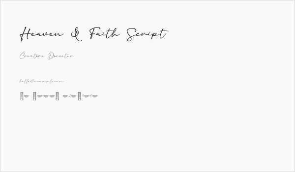 Heaven & Faith Script Business Card