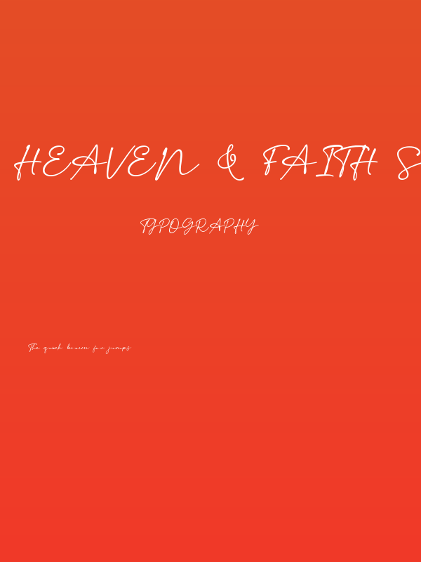 Heaven & Faith Script Poster