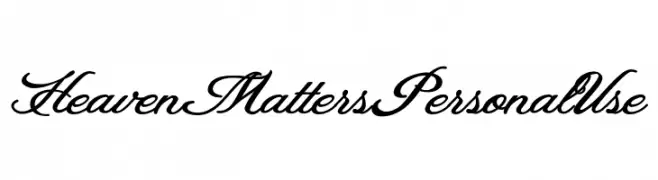 Heaven Matters Personal Use  Скачать бесплатные шрифты