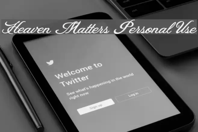 Heaven Matters Personal Use Font examples