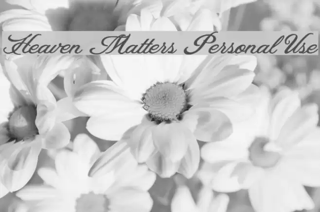 Heaven Matters Personal Use Font examples