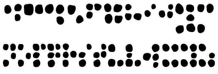 Heaven the Braille Font LOWERCASE