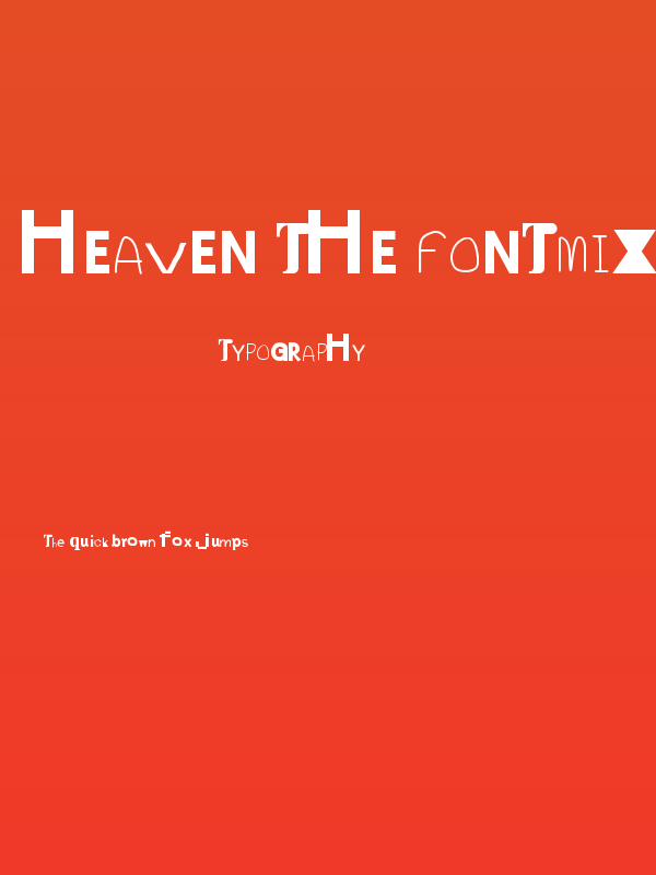 Heaven the fontmixer Poster