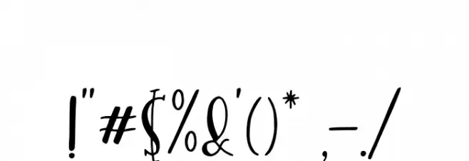 HeavenWandersDEMO Font OTHER CHARS