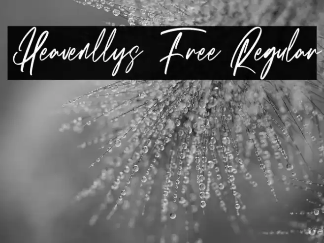 Heavenllys Free Regular Schriftart examples