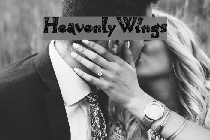 HeavenlyWings Font examples