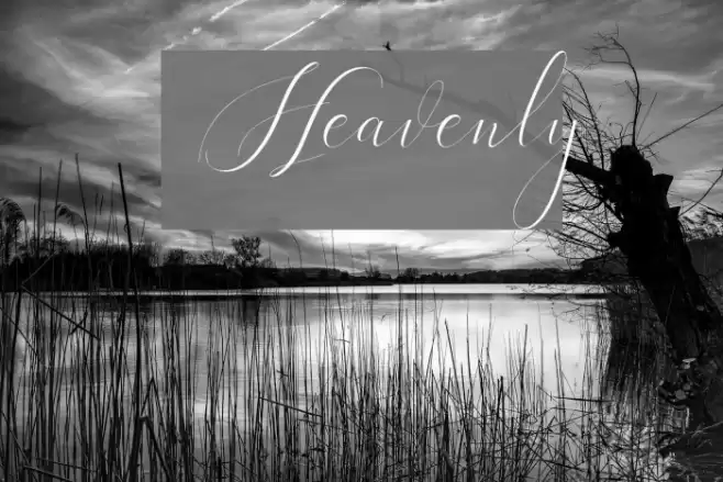 Heavenly Font examples