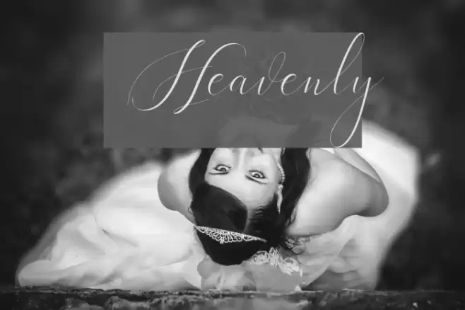 Heavenly Font examples