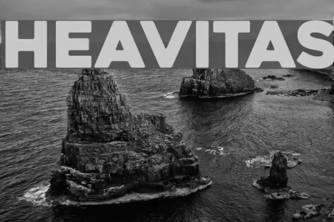 Heavitas Font examples