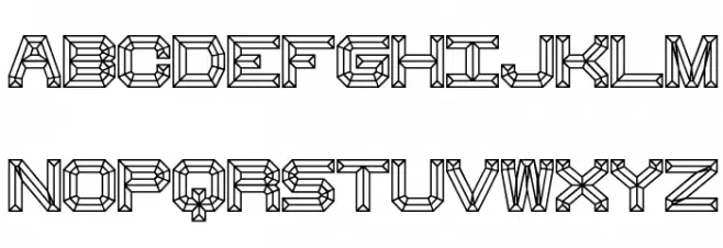 Heavy Bevel [BRK] Schriftart Groß