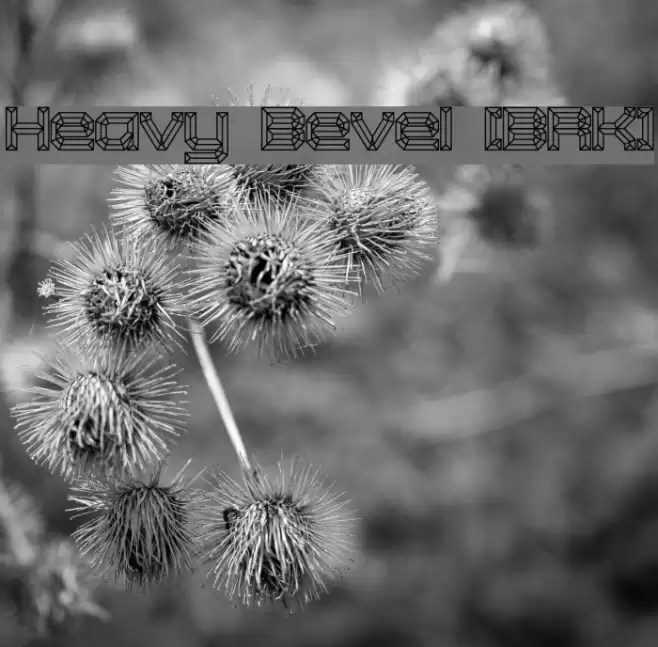 Heavy Bevel [BRK] Font examples