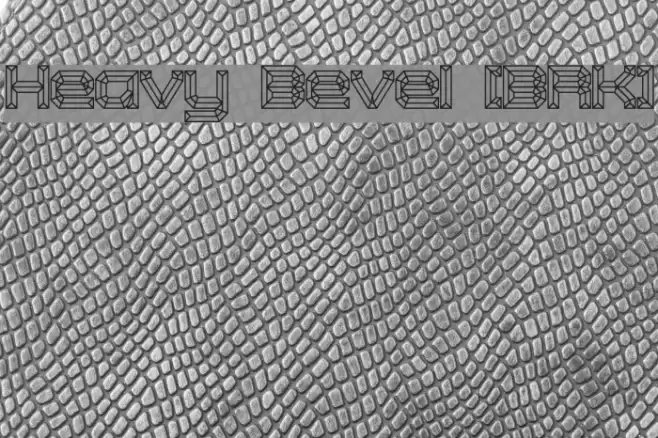 Heavy Bevel [BRK] Font examples