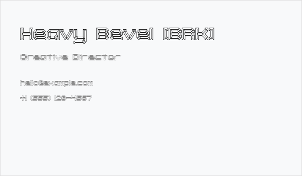 Heavy Bevel [BRK] Business Card