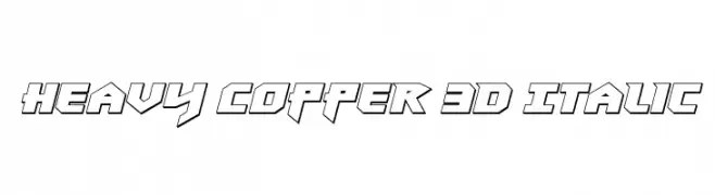 Heavy Copper 3D Italic  les polices de caractères gratuit tlcharger
