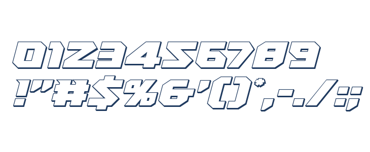 Heavy Copper 3D Italic Other Characters