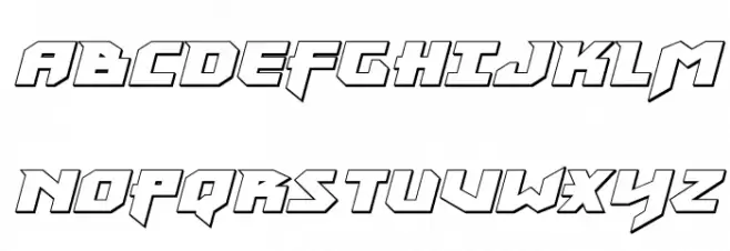 Heavy Copper 3D Italic फ़ॉन्ट अपरकेस