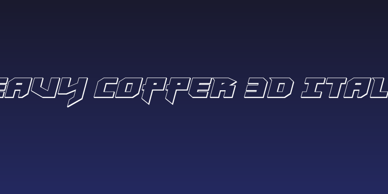 Heavy Copper 3D Italic Social Header