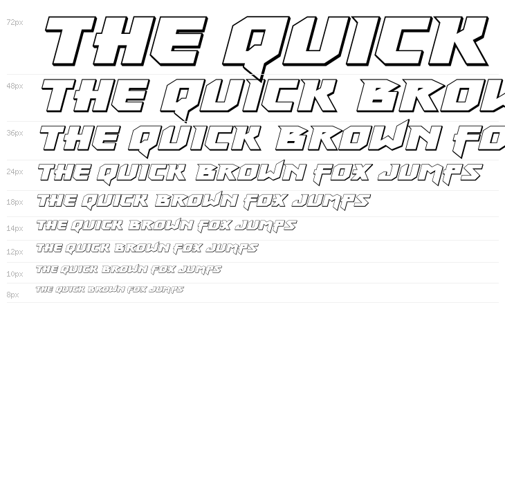 Heavy Copper 3D Italic Waterfall