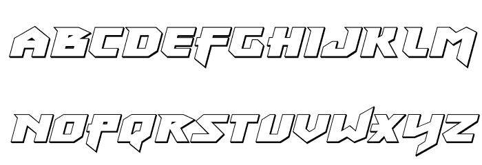 Heavy Copper 3D Italic Font LOWERCASE