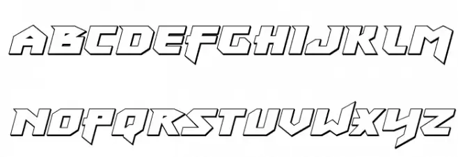 Heavy Copper 3D Italic फ़ॉन्ट लोअरकेस