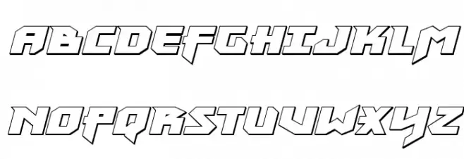 Heavy Copper 3D Italic Polices MAJUSCULES