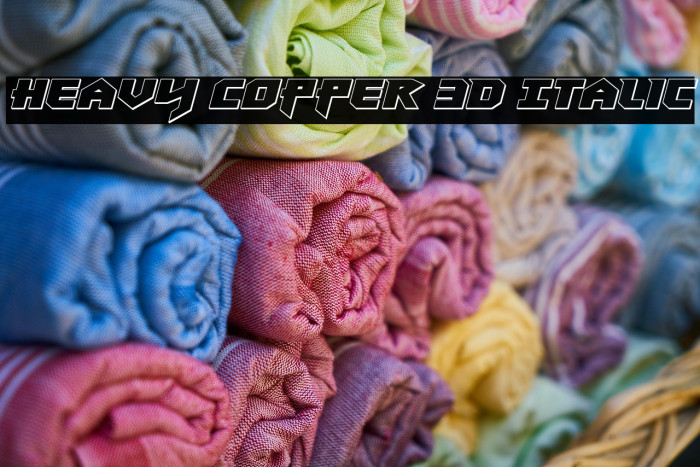 Heavy Copper 3D Italic Example 1