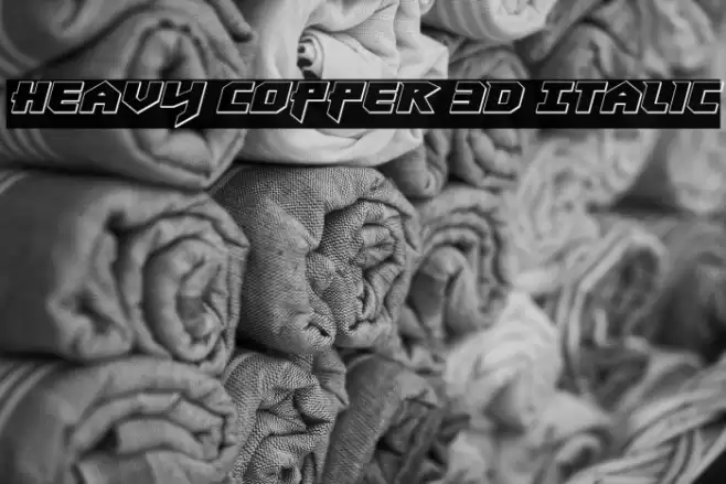 Heavy Copper 3D Italic Font examples