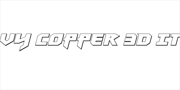 Heavy Copper 3D Italic Logo