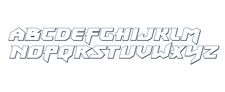 Heavy Copper 3D Italic Lowercase