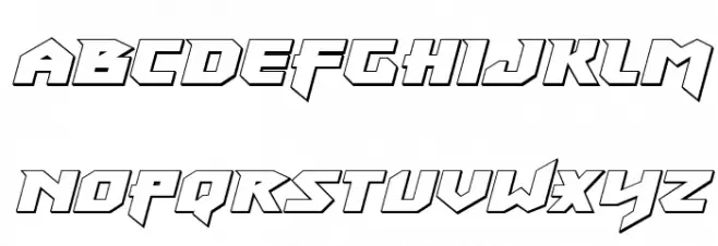 Heavy Copper 3D Italic Caratteri MINUSCOLO