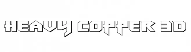 Heavy Copper 3D  font caratteri gratis