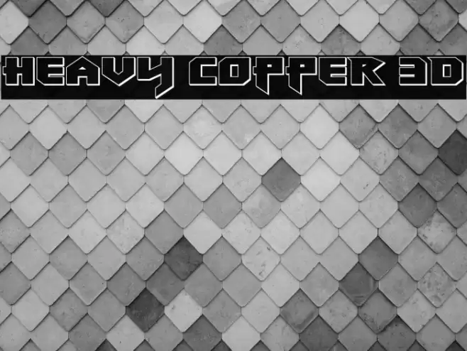Heavy Copper 3D Font examples