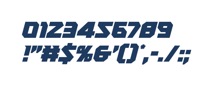 Heavy Copper Condensed Italic Other Characters